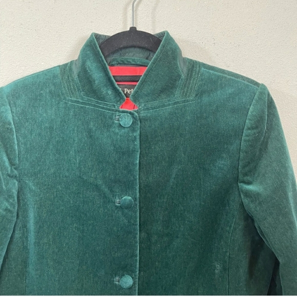 J Peterman Emerald Green Velvet Blazer Jacket Suiting - Picture 2 of 7